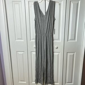 Six Fifty V Neck Jumpsuit Light Gray Large